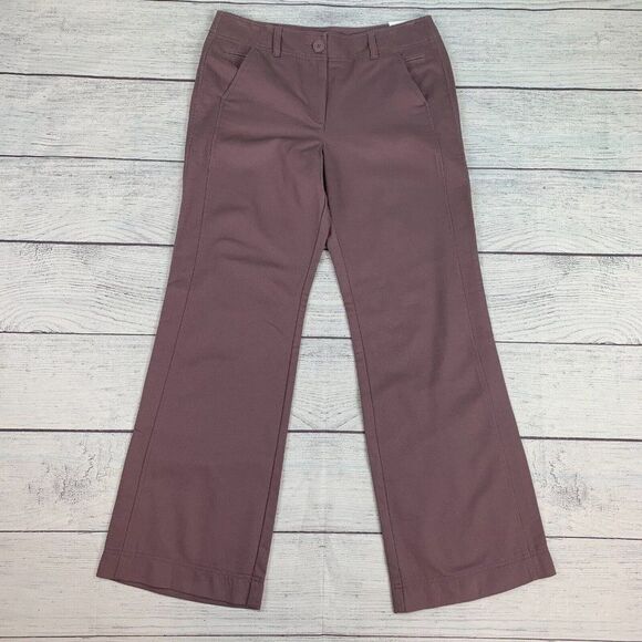 LOFT Pants - LOFT 8 Dress Pants Ann Style Flare Leg Plum Purple Inseam 31" Workwear New NWT